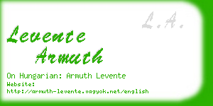 levente armuth business card